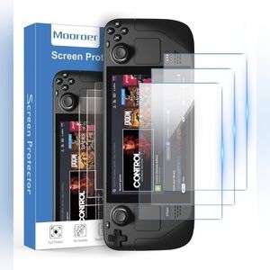 Mooroer [3-Pack Steam Deck Screen Protector 0.25mm, Tempered Glass.